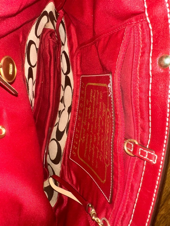 Coach Handbags - Coach Red Tote with Signature Lining